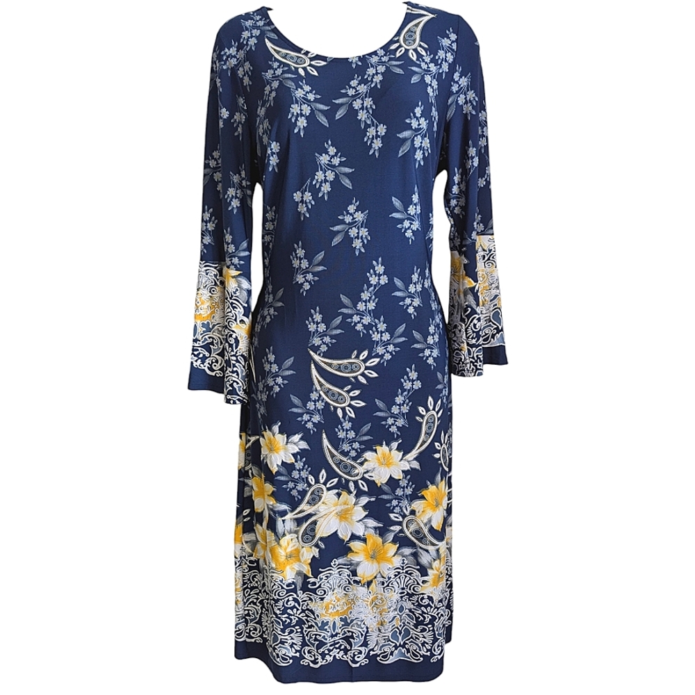 Glamour blue floral Paisley dress 10
